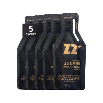 Embalagem do Energy Gel Z2, um suplemento especializado para corredores em provas intensas